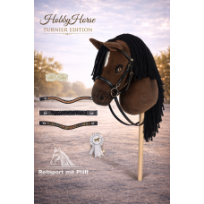 Hobby Horse mit Zubehör Turnier Trense mit 3er Set Stirnriemen + Mähnengummis Hobby Horse mit Zubehör Turnier Trense mit 3er Set Stirnriemen + Mähnengummis